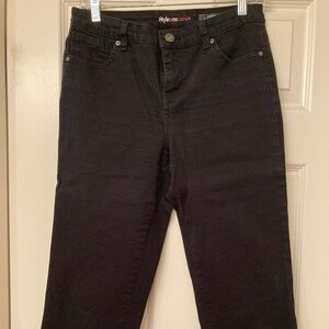 Style & Co Black Denim Capris size 6p